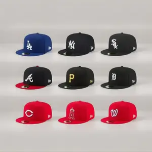 New Era MLB Baseball Cap – Snapback Hat, Flat Bill Fitted Streetwear Team Logo Hat for Men Women, Premium Embroidered Adjustable Unisex Sports Cap, Vintage Urban Fashion Viral TikTok Hat, Hip Hop Y2K Style Baseball Hat