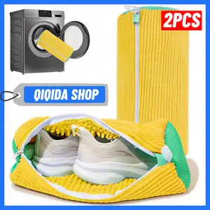 2pcs Reusable Laundry Shoe Washing Bag, Durable Zipper Shoes Removable Washing Bags, Shoe Storage Bag, Laundry Tools & Accessories for Home Laundry Room, Laundry Room Organiser, Laundry Products
