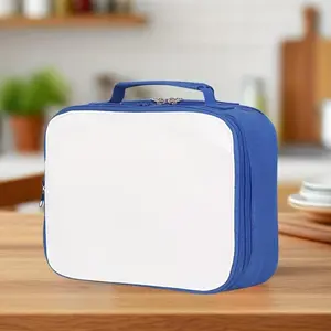 Non-Food Contact Portable Lunch Bag, Blank Sublimation Carrying Box for DIY Graffiti, Printable Bento Bags, Non-Food Contact Student'S Lunch Purse for Home, Office, Shopping, Travel, Back to School