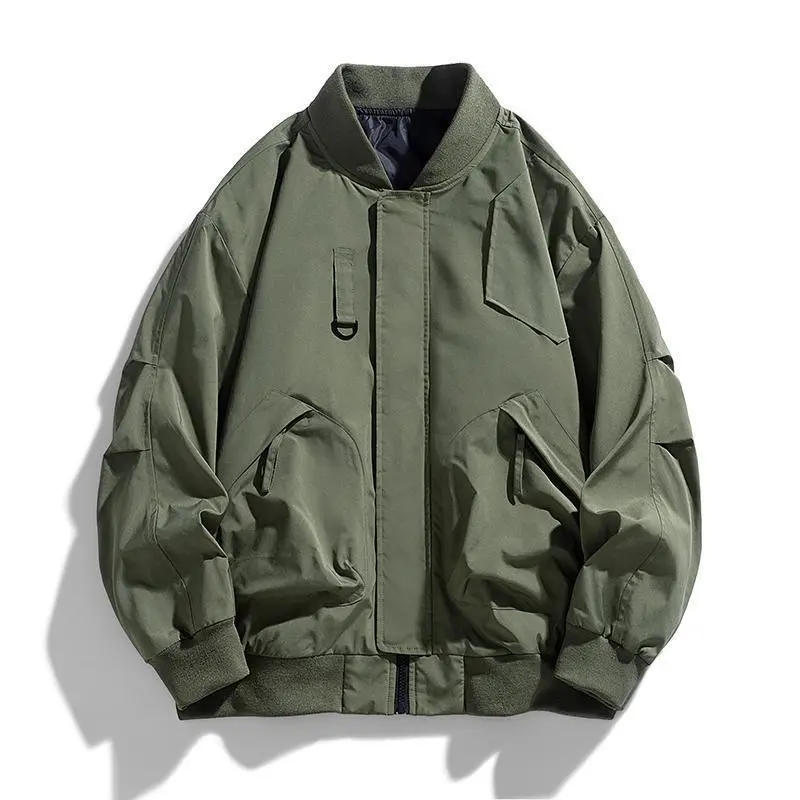 Spring Autumn Plus Size Jacket Men's Pocket Loose Fashion Brand Coat 130kg 7XL bomber jacket 5XL 6XL workwear jacket Menswear Tops