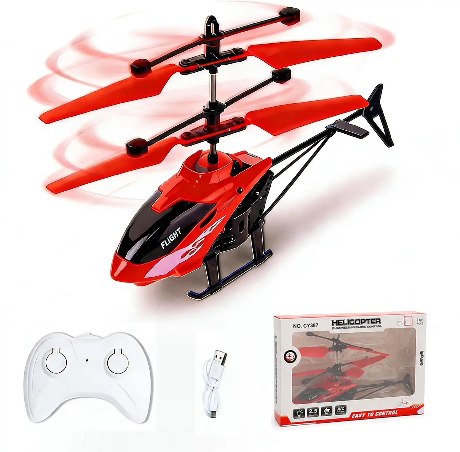 Gesture Sensing Toy,Indoor Flying Helicopter Toys, Remote-Controlled Helicopter Children's Toys with LED Lights, Birthday Gifts for Boys and Girls
