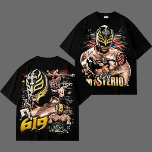 [WWE] Rey Mysterio 619 Vintage Graphic Tee, Lucha Libre WWE Style Shirt, Y2K Wrestling Aesthetic T Shirt, Retro Streetwear Graphic Tee, Masked Wrestler Fan Gift, 90s 2000s Vibe Tee, Street Style Unisex Oversized Tee