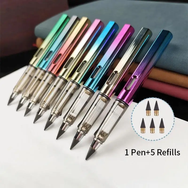 1pcsNew Technology Unlimited Writing Pencil No Ink Novelty Pen Art Sketch Painting Tools Kid Gift School Supplies Stationery