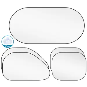 5 Pack Set Auto Sun Shades for Side Window Front and Rear Windshield with Storage Pouch for Car, SUV, Van, Truck, Full Sun Protection, Block UV Rays Reflector Sunshade