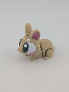 Mini Flexi Bunny Keychain Charm