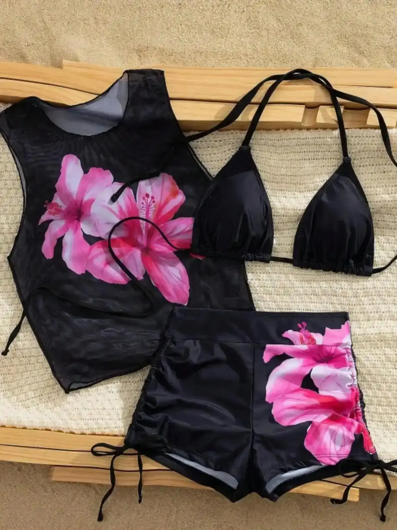 Women's Fashion Two-Piece Bikini Set, Stylish Swimsuit for Beach & Pool, Comfortable Swimwear for Summer Vacation, Floral Tropical Bikini, Floral Print Bikinis, Bikinis Sets, Island Style, Tropical Vacation