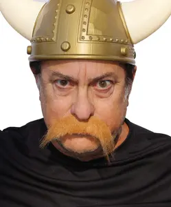 City Costume Wigs Walrus Style Fake Mustache - Self Adhesive Mustache - Available In 6 Natural Colors