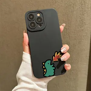 Cartoon Dinosaur Pattern Phone Case, Anti-fall Phone Protector Cover, Shockproof Phone Protective Case Compatible with iPhone  17 Pro Max Plus Air/16/15/14/13/12/11Series