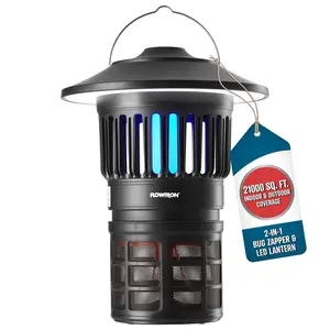 Flowtron Bug Trap Lantern | UV Mosquito Trap & LED Lantern | Indoor Outdoor Use | 21000 Sq Ft Coverage & Cordless