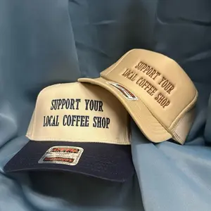 Support Your Coffee Shop Hat  Embroidered Trucker
