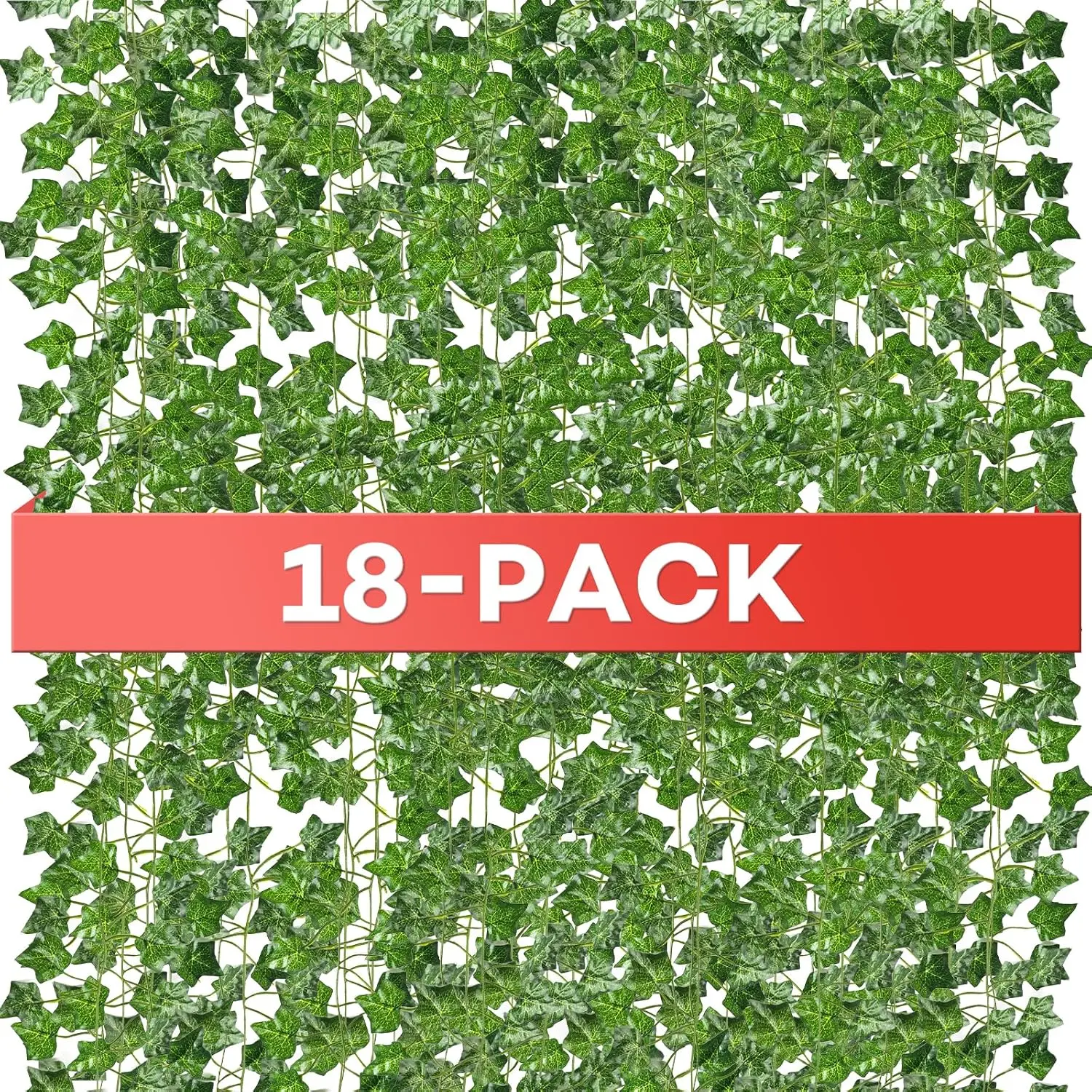 Alotiki 18 Pack 126 Feet Vines,Ivy,Ivy Garland,Fake Ivy,Fake Leaves,Ivy Vines,Artificial Vines,Green Vines,Leaves Room Decor,Vines for Bedroom,Wall Decor,Wedding Party