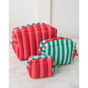 Holiday Stripes - Three's Best Pouch Set - Spearmint & Peppermint