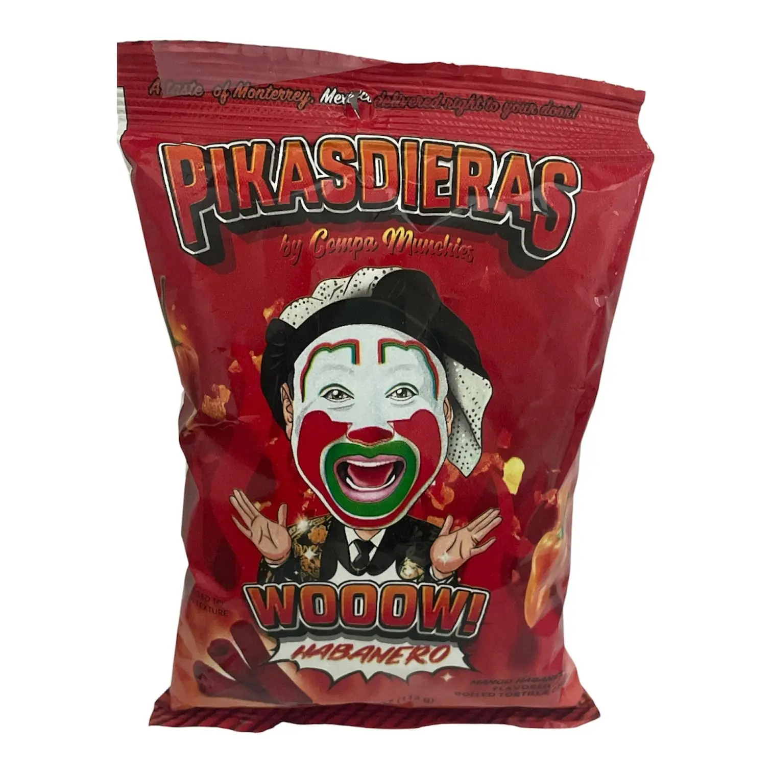 PIKASDIERAS ROLLED TORTILLA CHIPS , MANGO HABANERO - 4 oz ( 1 bag)