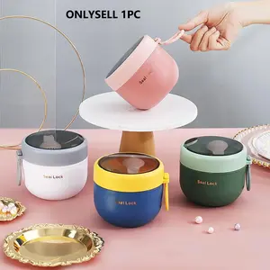 Portable Plastic Breakfast Cup Bento Box, Food and Soup Container, Back-To-School Kitchen Essentials, Ideal Lunch Choice