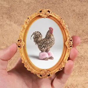 Funny Animal Refrigerator Magnet, Humorous Chicken Magnet, Mini Frame Magnet, Decorative Art Magnet, Perfect Gift for Home Decor