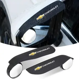 2-Pack Car Rearview Mirror Waterproof Rainproof Eyebrow Clip-On Extended Small Round Mirror Integrated Rain Cover for Chevrolet Full Models