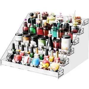 6 Tier Acrylic Display Shelf for Perfume Cakes Stickers Cards Figures Spices
