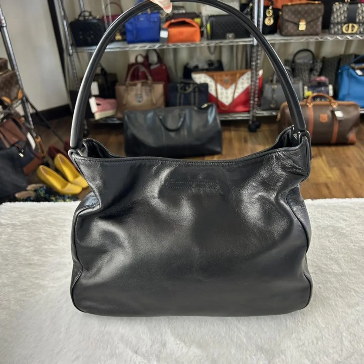 Pre-owned PRADA As Shown Shoulder Bags Black Nappa Leather Hobo Shoulder Bag