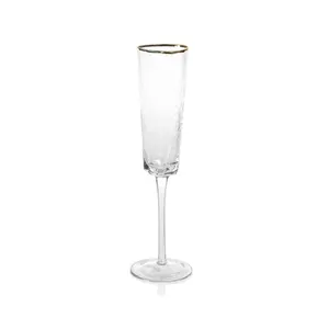 Gold Rim Champagne Glass