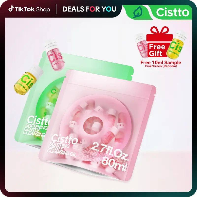 Cardi B & Cistto Mini Makeup Remover,Natural Cleansing Oil, Makeup Remover, Cleanses without Clogging Pores, Residue-Free,, for Sensitive Skin&All Skin Types,Springtok,Cosmetic