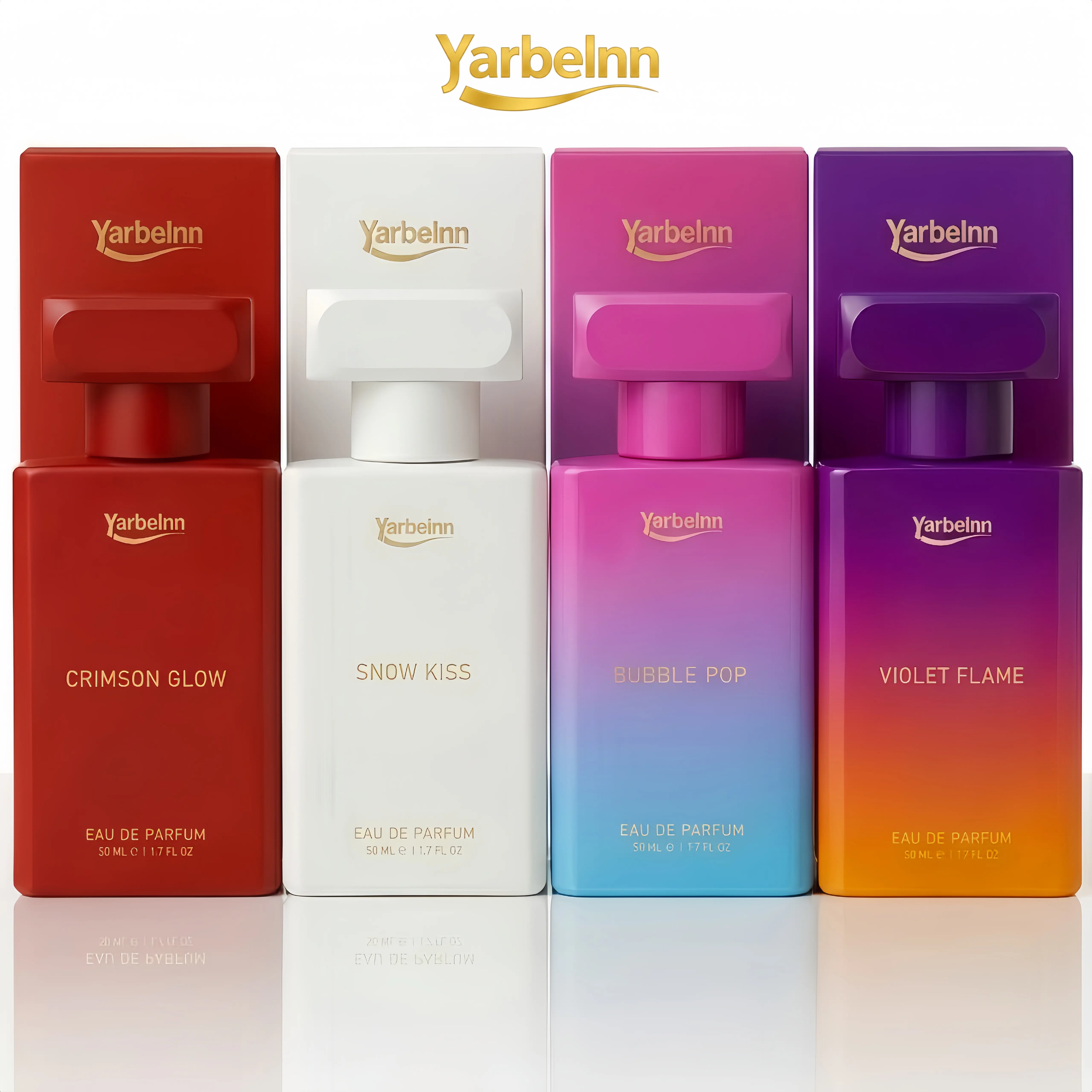 Yarbelnn Perfume Gift Set for Women 4PCS Eau de Parfum 50ml/1.7 fl oz Each | Viral Fruity Floral & Gourmand Fragrances | Clean Girl Aesthetic Perfume Collection | Long Lasting Sweet Vanilla Amber Scent | Birthday Gift for Her
