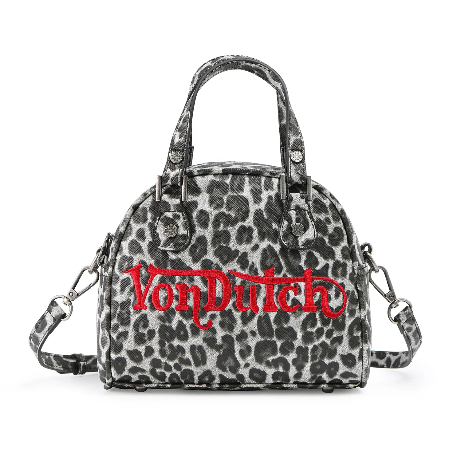 Von Dutch Chopper Cross  Bag-Red Snow Leopard