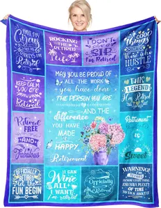Retirement Blanket for Women, Retirement Gifts for Women 2024, Farewell Gifts for Coworkers, Goodbye Gifts, Going Away Gift, Leaving Gifts for Friends Throw Blanket 50" x 40"a