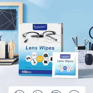 100pcs Disposable Eyeglass Cleaning Wipes, Ideal for Glasses, Cameras, Phones, Computer Screens, Daily Use at Home, Office, School