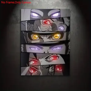 1-Piece Frameless Canvas Art Print Poster, Anime Design, Classic Anime Artwork Featuring Characters Perfect Gift for Japanese Anime Enthusiasts Ideal for Bedrooms, Living Rooms, Dorm Hallways, Home Decor