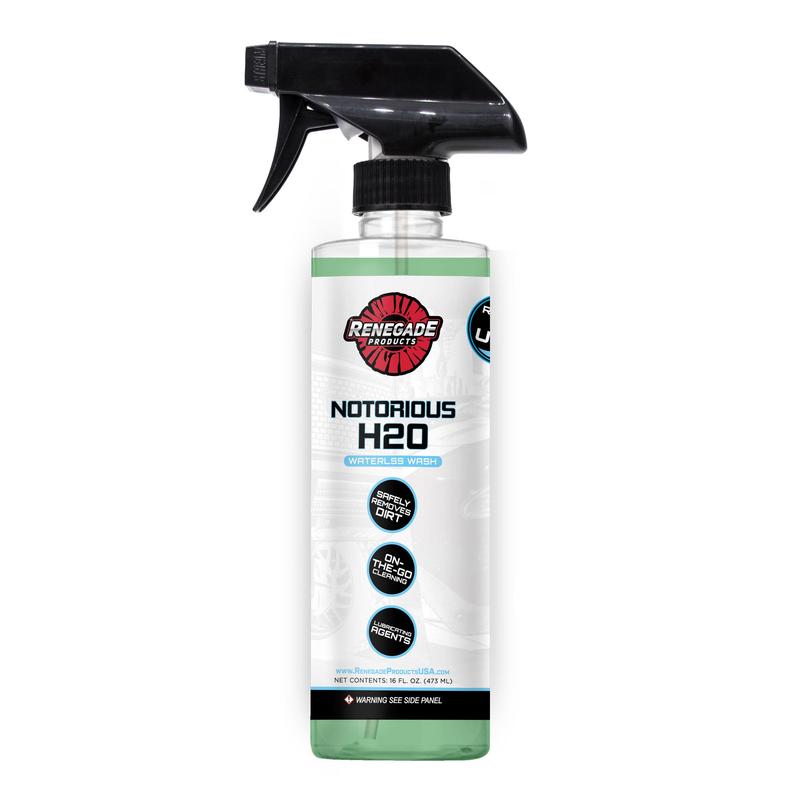 Renegade Products NOtorious H2O Waterless Wash 16oz – Eco-Friendly Car Cleaner for Shine & Streak-Free Finish