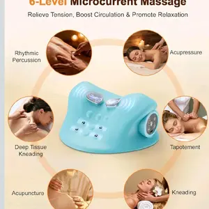 Neck Massager with Heat & Vibration 3 Level Adjustable, Heated Neck Stretcher with 6 Modes, Rechargeable Cervical Traction Device for Pain Relief & Muscle Relaxation, Gift for Women Men