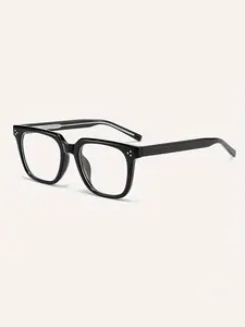 Tr90 Fashion Square Frame Blue Light Blocking Glasses, Simple Daily Use Eyewear, Unisex Design Workwear, Casual Reading Glasses