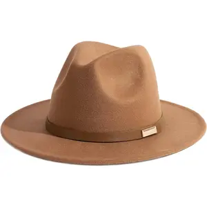 Fedora Hats for Men Wide Brim Panama Hat with Classic Belt