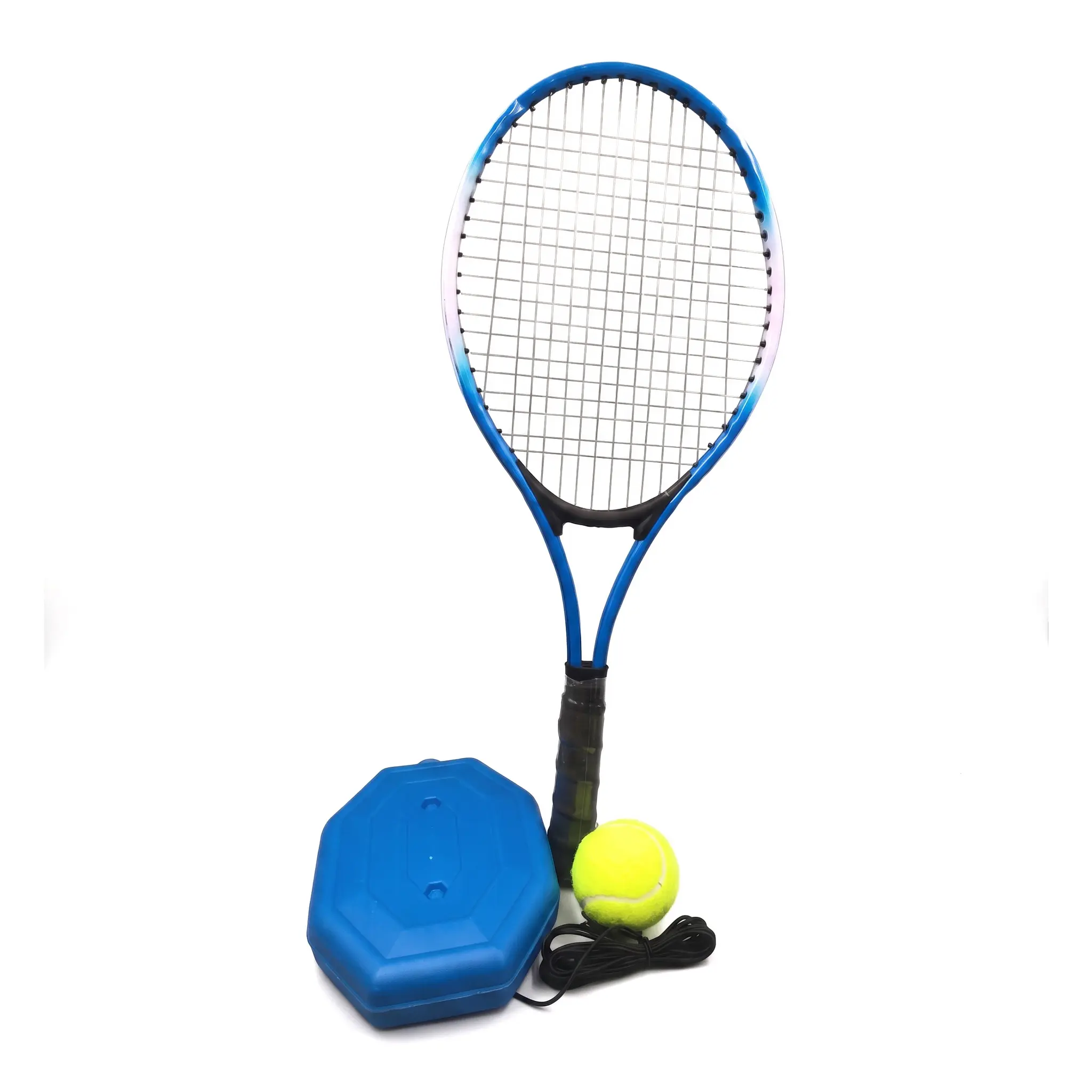 【SummerWins】Portable Tennis Trainer for Outdoor Sports, Self-study Rebound Base with Racket and Ball, Lightweight