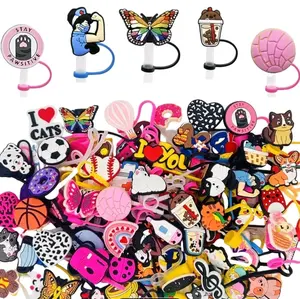 Vibrant Straw Toppers for Everyday Use Assorted Colors and Shapes Perfect for Parties Gatherings and Daily Use Drinkware