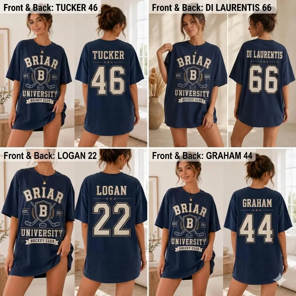 Off-Campus Briar Hockey Shirt, Hockey Romance Tee, Garret Graham, John Logan, Dean Di Laurentis, John Tucker, Off-Campus Shirt, College Hockey Shirt, Comfort Colors Shirt