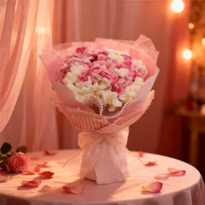 Handmade Adorable Stuffed Bouquet Gift Basket, Ideal for Birthdays & Special Occasions, Universal Design, Perfect for Friends & Loved Ones