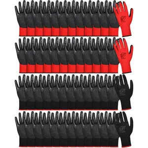 48 Pairs Gardening Gloves for Men Women Rubber Coated Safety Work Gloves Bulk for Gardening Construction Work