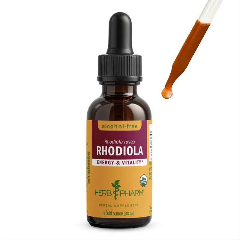 Herb Pharm Rhodiola, Alcohol-Free | Natural Energy & Stress Support | Easy to Use Liquid Extract | 42 Servings*