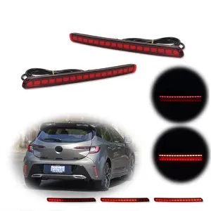 2pcs For 2019 2020 2021 2022 Toyota Corolla Hatchback Red LED Rear Bumper Reflector Brake lamps Light