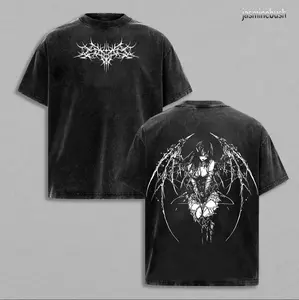 Gothic Y2k Anime Angel Cotton Hoodie, Angel Tee, Gothic Hoodie, Black Cotton Hoodie, 2k Clothing, Menswear Oversized Sweatshirts Tops,gym Fans, Clothing,gothes