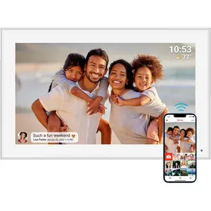 15.6" Frameo Digital Picture Frame WiFi, 1920x1080 IPS FHD  Screen Large  Photo Frames, Send Photos from Your Phone from Anywhere,  Gifts for Parents and Grandparents