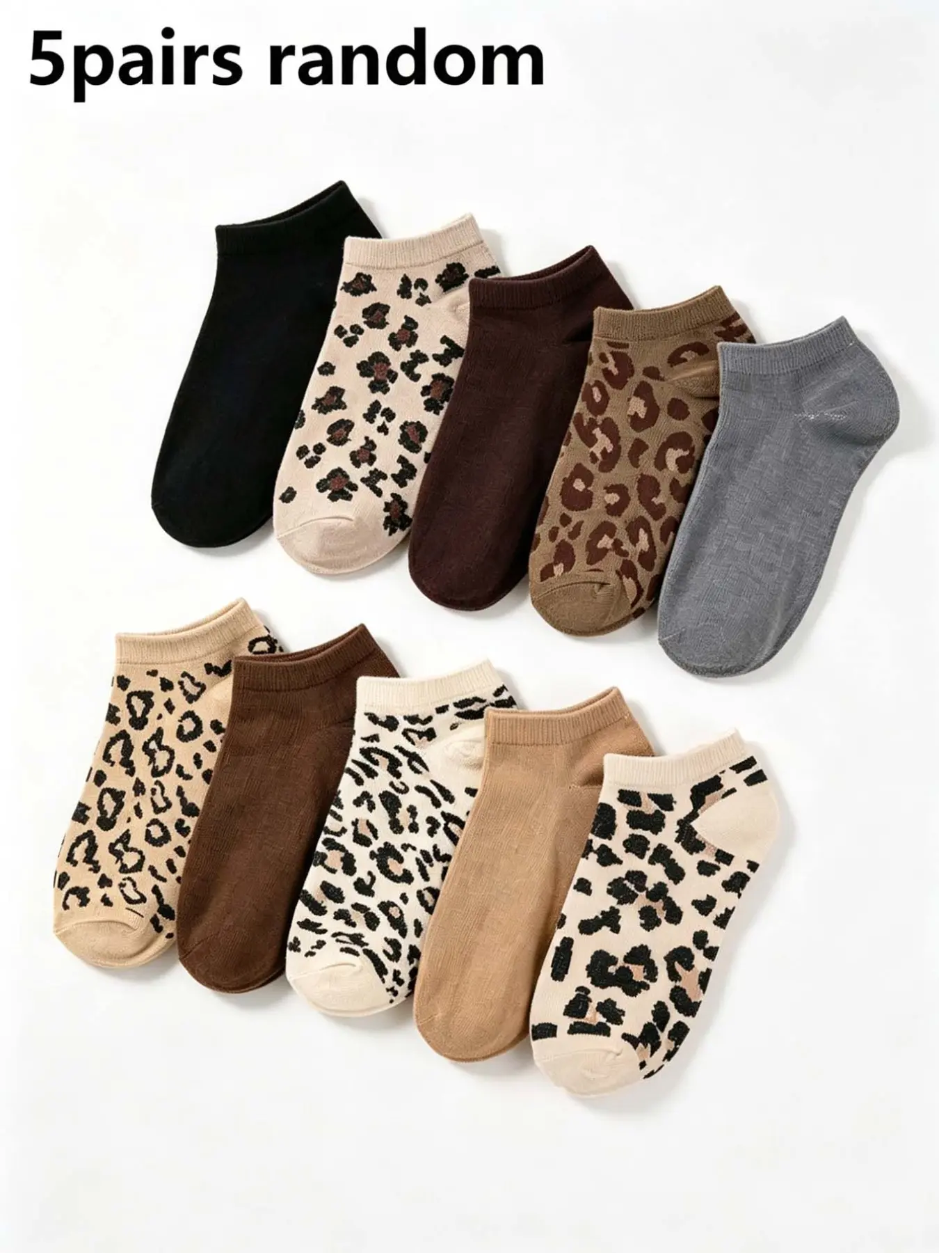 Women's Leopard Print Crew Socks, Summer Fashion Casual Comfort, Casual Stylish Socks, Ideal for School Running Hiking Training, Suitable for All Seasons, Casual Comfy Socks
