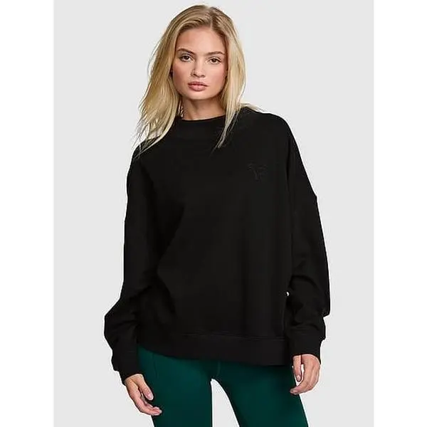 PINK Campus Fleece™ Oversized Mock-Neck Sweatshirt
