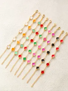 Colorful Enamel Small Flower Bracelet, Simple Versatile Women's Bangle, Stylish Accessory for Everyday Wear, Perfect Gift Idea, Flower Design Bracelet