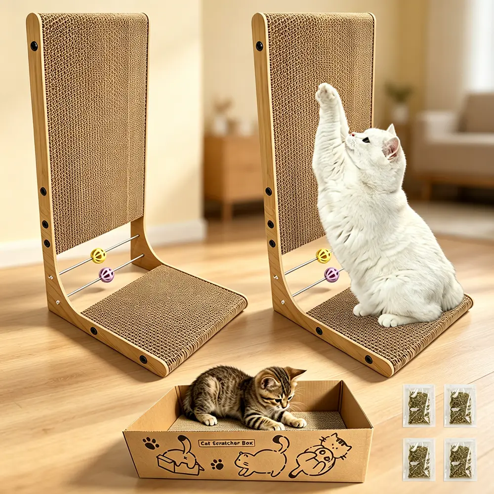 1pcs/3pcs L-Shaped Scratching Board For Cats, L-Shaped Extra-Large Cat Scratching Post, Multi-Level Cat Scratching Post, Standing Cat Scratching Board, Cat Hammock Sisal Scratching Board, Cat Tree, Cat Scratching, Creating A Play Area For Pets.