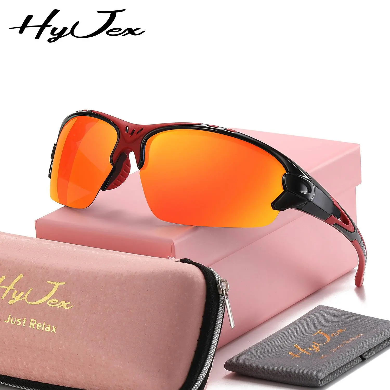 HyJex Unisex Literary Refined Functional Same Functional Polarized Windproof Cycling Outdoor Travel Sports Sunglasses UV400