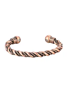 Handmade Pure Copper Bracelet, Elegant Twisted Design, Unisex Adjustable Jewelry Gift, Christmas Present, All Seasons
