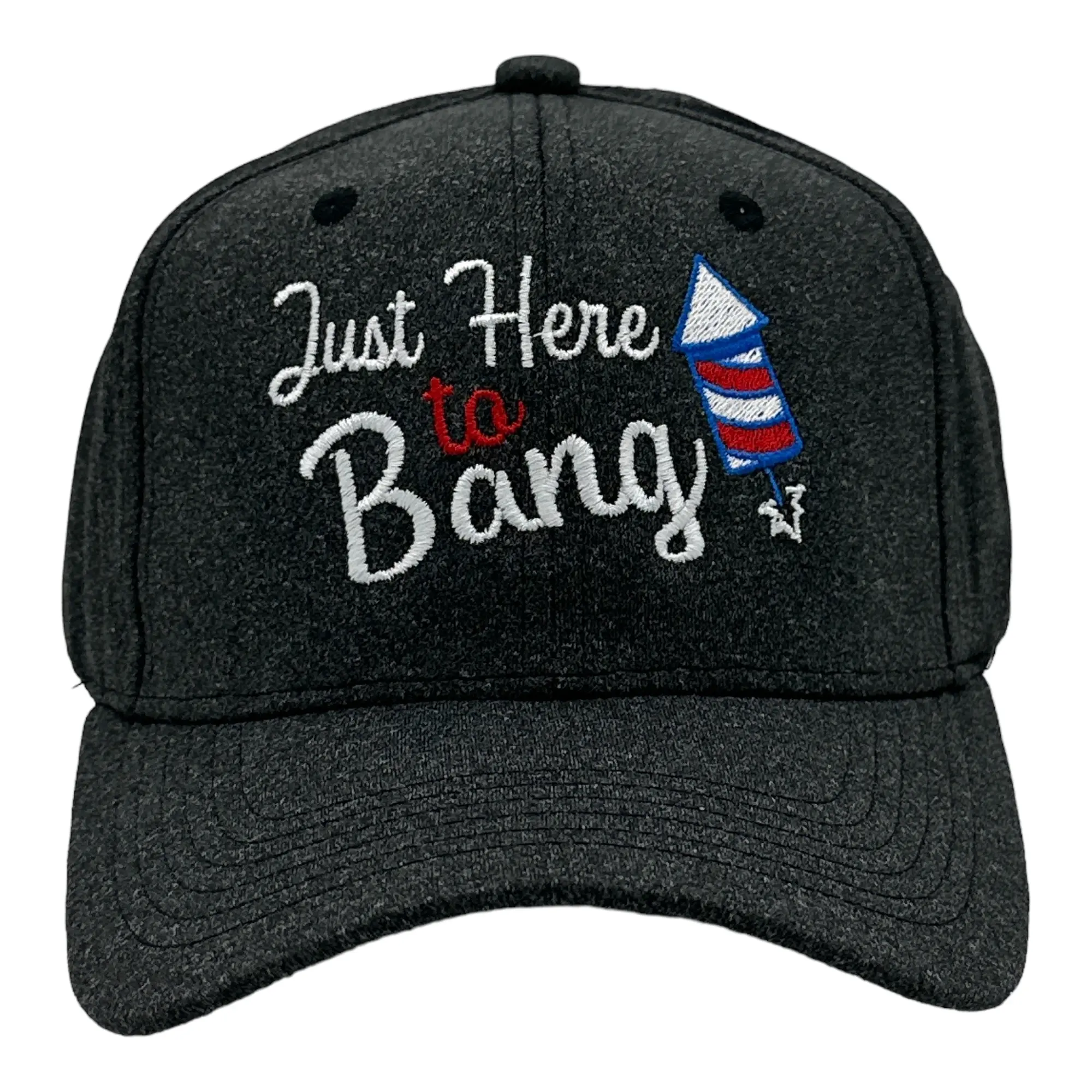 Just Here to Bang Hat Funny Sarcastic Fourth Of July Novelty Baseball Cap Funny Hats Patriotic  Funny Sarcastic  Novelty Caps for Men Black - Standard