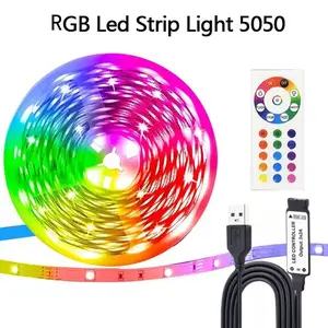 LED Strip Light with Remote Control, USB Powered, Adjustable Brightness & Color, Led Mood Light, Ideal for Bedroom, Living Room, Kitchen, Party Decor
